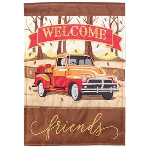 Fall Truck Welcome Flag Poly - 603799589284 Fall Truck Welcome Flag Poly - 603799589284