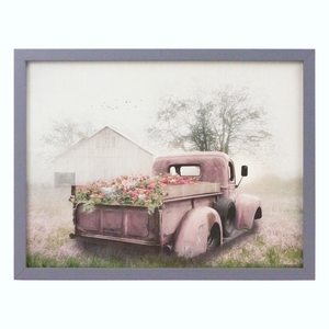 Pink Flower Truck by Lori Deiter, Framed Wall Art - 193302887629 Pink Flower Truck by Lori Deiter, Framed Wall Art - 193302887629