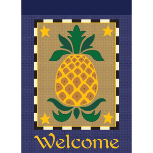 Garden Pineapple Welcome Burlap Flag - 603799423090 Garden Pineapple Welcome Burlap Flag - 603799423090