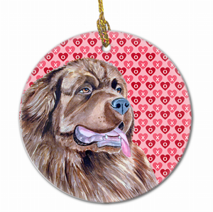 Valentine's Day Dog Portrait Ceramic Ornament - 615872602285 Valentine's Day Dog Portrait Ceramic Ornament - 615872602285