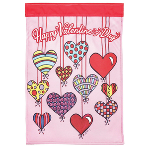 Happy Valentine's Double Applique Garden Flag - 603799028233 Happy Valentine's Double Applique Garden Flag - 603799028233