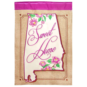 Sweet Alabama Burlap Applique Garden Flag - 603799030045 Sweet Alabama Burlap Applique Garden Flag - 603799030045