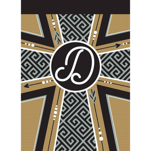 Garden Monogram D Cross Blap Flag - 603799825870