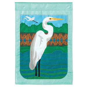 Egret Garden Flag - 603799946186 Egret Garden Flag - 603799946186