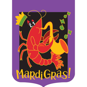 Garden Crawfish Mardi Gras Flag - 603799475297
