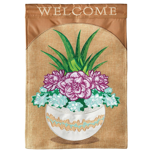 Welcome Succulents In A Pot Burlap - 603799931441 Welcome Succulents In A Pot Burlap - 603799931441