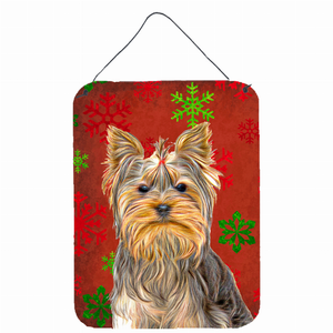 Red and Green Snowflakes Holiday Christmas Design with Dog Wall or Door Hanging Prints - 615872622245 Red and Green Snowflakes Holiday Christmas Design with Dog Wall or Door Hanging Prints - 615872622245