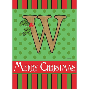 Merry Christmas Monogram Burlap Garden Flag - 603799357128 Merry Christmas Monogram Burlap Garden Flag - 603799357128