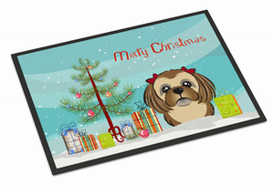 Christmas Tree Dog Art Indoor or Outdoor Mat - 638508147240 Christmas Tree Dog Art Indoor or Outdoor Mat - 638508147240