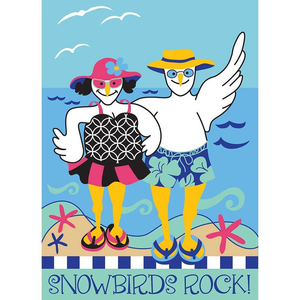 Garden Snowbirds Rock Flag - 603799294461 Garden Snowbirds Rock Flag - 603799294461