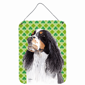 St. Patrick's Day Shamrock Portrait Design with Dog Wall or Door Hanging Prints - 615872616862