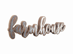 Wooden Farmhouse Tabletop Sign Decor Decorated with Galvanized Steel-Freestanding Farmhouse Word Sign - 711414587024 Wooden Farmhouse Tabletop Sign Decor Decorated with Galvanized Steel-Freestanding Farmhouse Word Sign - 711414587024