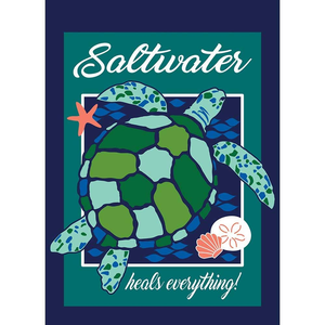 Garden Turtle-Saltwater Heals Flag - 603799294485 Garden Turtle-Saltwater Heals Flag - 603799294485
