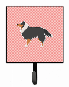 Checkerboard With Dog Art Leash or Key Holder - 638508531131 Checkerboard With Dog Art Leash or Key Holder - 638508531131