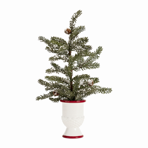 Potted Tree w/Snow (Set of 2) 20"H Plastic/Snow - 746427839464 Potted Tree w/Snow (Set of 2) 20"H Plastic/Snow - 746427839464