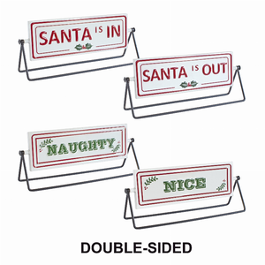 Reversable Christmas Sign (Set of 2) 12.75"L x 4.75"H Iron - 746427838634 Reversable Christmas Sign (Set of 2) 12.75"L x 4.75"H Iron - 746427838634