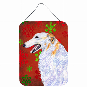Red and Green Snowflakes Holiday Christmas Design with Dog Wall or Door Hanging Prints - 615872624133 Red and Green Snowflakes Holiday Christmas Design with Dog Wall or Door Hanging Prints - 615872624133