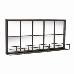 Mirror w/Shelf 39.75"L x 17.75"H Iron/Wood/Glass - 746427853064 Mirror w/Shelf 39.75"L x 17.75"H Iron/Wood/Glass - 746427853064