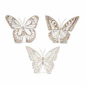 Butterfly (Set of 3) 6.75"L x 5.5"H, 7"L x 5.5"H, 7.25"L x 5.75"H Resin - 746427859639 Butterfly (Set of 3) 6.75"L x 5.5"H, 7"L x 5.5"H, 7.25"L x 5.75"H Resin - 746427859639