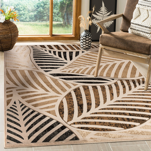 Beige Grey Nature Leaf Modern Hand-carved Area Rug - 655466585471 Beige Grey Nature Leaf Modern Hand-carved Area Rug - 655466585471