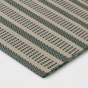 7x10 Feet Sage/Charcoal Gray Stripe Outdoor Area Rug - 655466944520 7x10 Feet Sage/Charcoal Gray Stripe Outdoor Area Rug - 655466944520