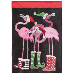 Christmas Flamingos Flag Burlap Garden - 603799592277 Christmas Flamingos Flag Burlap Garden - 603799592277
