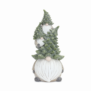 Triple Gnome Stack (Set of 2) 11.75"H Resin - 746427842334 Triple Gnome Stack (Set of 2) 11.75"H Resin - 746427842334