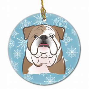Snowflake Dog on Ceramic Ornament - 638508108777 Snowflake Dog on Ceramic Ornament - 638508108777