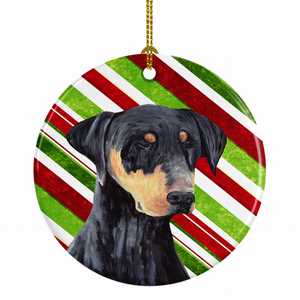 Holiday Dog on Ceramic Ornament - 615872599189 Holiday Dog on Ceramic Ornament - 615872599189