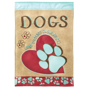 Dogs Leave Pawprints Burlap - 603799945141 Dogs Leave Pawprints Burlap - 603799945141