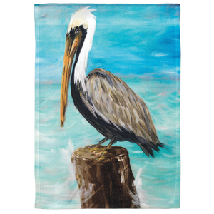 Pelican On Post Garden Flag - 603799935401 Pelican On Post Garden Flag - 603799935401