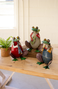 Set Of Three Recycled Metal Frog Band - 841628165579 Set Of Three Recycled Metal Frog Band - 841628165579