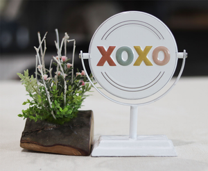 XOXO/CUE The Confetti - 2 Sided Rotating Metal Table Top Decoration- Embossed Metal Signs for Home Decoration-6 x 2.5 x 7.875 Inches - 734327346953 XOXO/CUE The Confetti - 2 Sided Rotating Metal Table Top Decoration- Embossed Metal Signs for Home Decoration-6 x 2.5 x 7.875 Inches - 734327346953