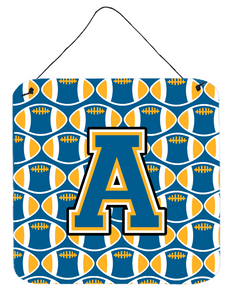 Monogram Letter Football Wall or Door Hanging Prints - 638508303325