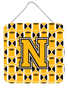 Monogram Letter Football Wall or Door Hanging Prints - 638508304230