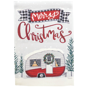 Merry Christmas Camper Garden Print Flag - 603799440059 Merry Christmas Camper Garden Print Flag - 603799440059