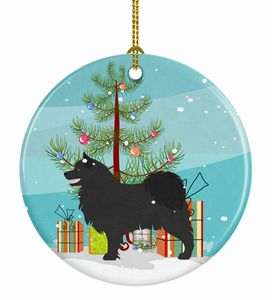 Christmas Tree and Dog on Ceramic Ornament - 652259333042 Christmas Tree and Dog on Ceramic Ornament - 652259333042