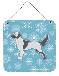 Winter Snowflake Design with Dog Art Wall or Door Hanging Prints - 638508519641