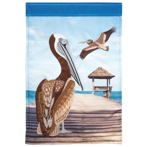 Pelican Applique Garden Flag - 603799030151 Pelican Applique Garden Flag - 603799030151