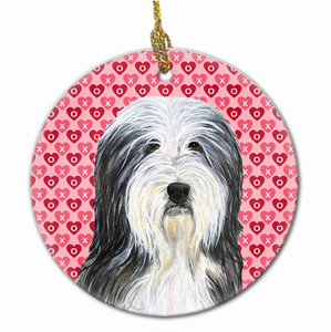 Valentine's Day Dog Portrait Ceramic Ornament - 615872603077 Valentine's Day Dog Portrait Ceramic Ornament - 615872603077
