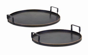 Tray (Set of 2) 15"D, 20"D Metal - 746427823968 Tray (Set of 2) 15"D, 20"D Metal - 746427823968