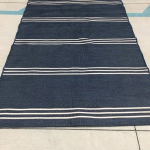 7x10 Navy Blue Striped Outdoor Area Rug - 655466831325 7x10 Navy Blue Striped Outdoor Area Rug - 655466831325