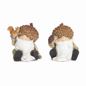 Gnome w/Acorn Hat (Set of 2) 4"H Resin - 746427834742 Gnome w/Acorn Hat (Set of 2) 4"H Resin - 746427834742
