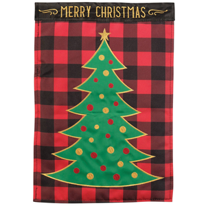 Merry Christmas Buffalo Plaid Tree Garden Flag - 603799433952 Merry Christmas Buffalo Plaid Tree Garden Flag - 603799433952