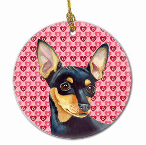 Valentine's Day Dog Portrait Ceramic Ornament - 615872602544 Valentine's Day Dog Portrait Ceramic Ornament - 615872602544
