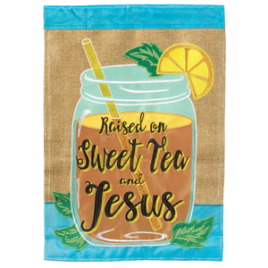 Raised On Sweet Tea & Jesus Burlap - 603799483896 Raised On Sweet Tea & Jesus Burlap - 603799483896