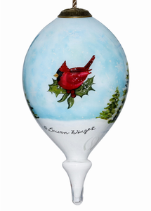 Snowman and Santa Hand Painted Glass Ornament - 850015443190 Snowman and Santa Hand Painted Glass Ornament - 850015443190