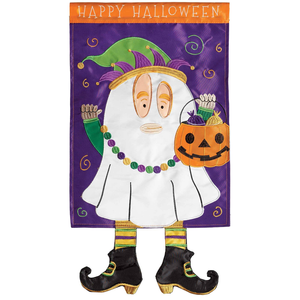 Mardi Gras Ghost Jester Flag Garden - 603799589819 Mardi Gras Ghost Jester Flag Garden - 603799589819