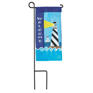 Natucial Lighthouse Welcome Mini Flag With Flag Pole Stake - 603799242783 Natucial Lighthouse Welcome Mini Flag With Flag Pole Stake - 603799242783
