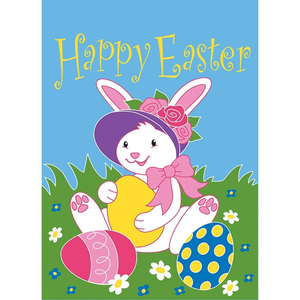 Garden Easter Bunny Bonnet Flag - 603799308069 Garden Easter Bunny Bonnet Flag - 603799308069